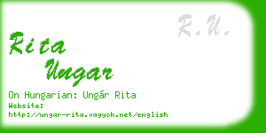 rita ungar business card
